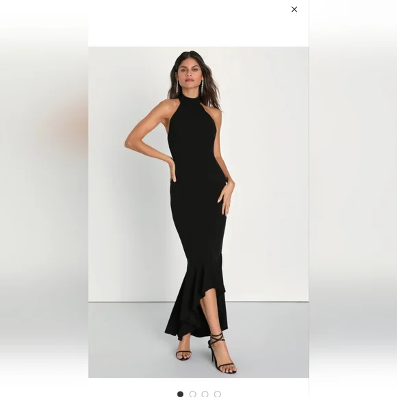black halter wedding guest dress ZAPAKASA Women Simple Halter Long Satin Formal Dress with Slit Keyhole Long  Black Tie Dress main image 0